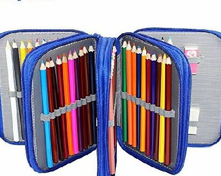 Feelily 72 Inserting Super Large Capacity Multi-layer Students Pencil Case Pen Bag Pouch Stationary Case Makeup Cosmetic Case Bag(Pencils Not Included)