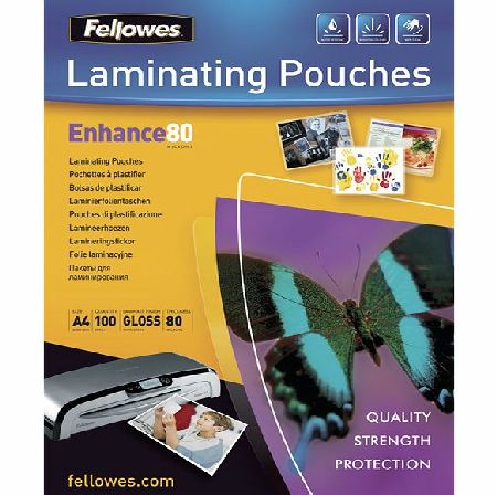 Fellowes Laminating Pouches A4 80 micron (Pack