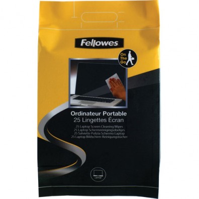 Fellowes Laptop Screen Cleaning Wipes - 25 Pack
