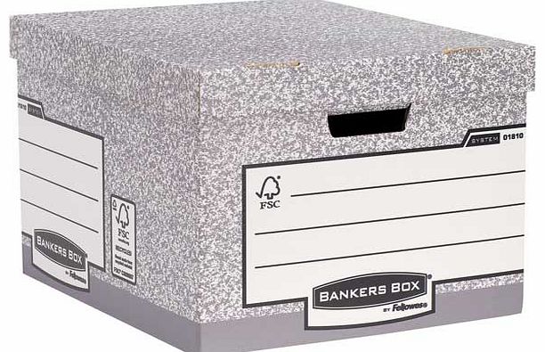 Fellowes System Large Document Storage Box - Grey