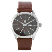 FENCHURCH BROWN LEATHER STRAP WATCH