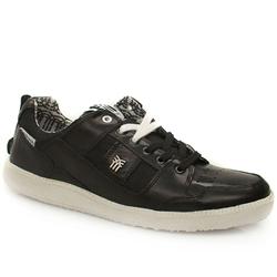 Fenchurch Male Fenchurch Fraction Leather Upper Fashion Trainers in Black and White, Brown and Stone