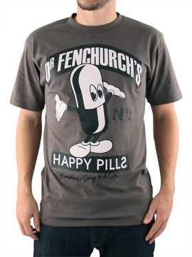 Shadow Grey Happy Pills T-Shirt