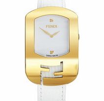 Chameleon white and gold-tone watch