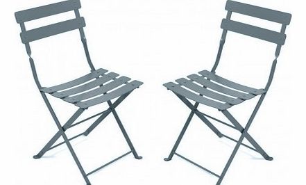 Set of 2 Tom Thumb chairs Dark grey `One size