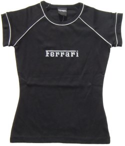 Ferrari Ferrari Ladies Reflective Print Skinny Top (Black)