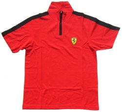 Ferrari Zip Contrast Polo Shirt