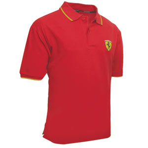 Gold Trimmed Polo Red