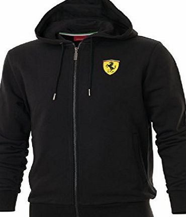 Ferrari Mens Hooded Sweat Jacket -Red/Black - XS S XL XXL (XX Large, Black)