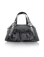 Delfino - Nylon and Patent Leather Satchel Bag