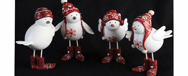 Festive Fun GG337 Bird With Hats amp; Boots , 13cm , Xmas Decorations amp; Gifts