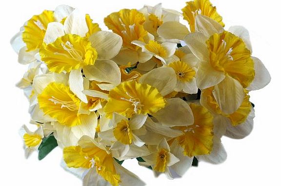 Set Of 3 Artificial Daffodil Bunches - Flower Arrangements, Craft or Display