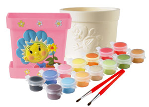 and the Flowertots Painting Flower Pot