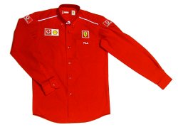FILA Ferrari Kids Button Down Shirt (Red)