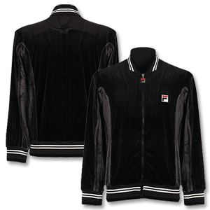 Fila Matchday Velour Jacket - Black/Grey