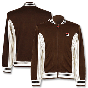 Fila Matchday Velour Track Top - White/Brown DO NOT USE!!!!