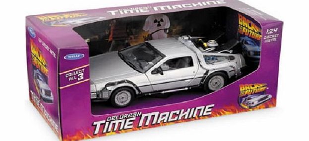 filmwelt-shop Welly Back To The Future Part 1 DeLorean Time Machine 1:24 Scale Diecast Model Car