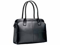 filofax Classic slim briefcase in black leather