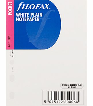 Pocket Inserts, White Plain Paper