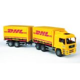 findathing247 Bruder MAN Toy DHL Truck and Trailer
