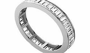 F/Si 0.75ct Baguette Cut Diamonds Full Eternity Wedding Ring In 950 Platinum