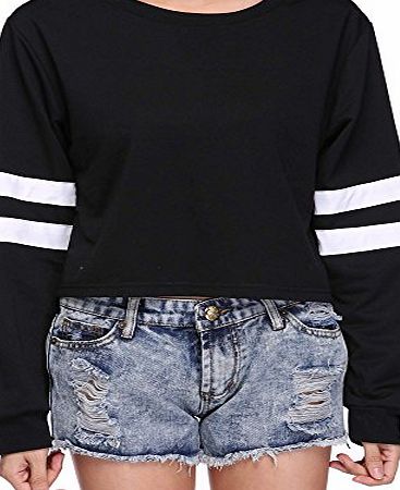 Finejo  Navel-Exposed sweaters Pullover Top