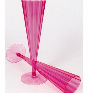 Fingerprint Designs Champagne Flutes Neon Pink Fancy Dress - 12891/18