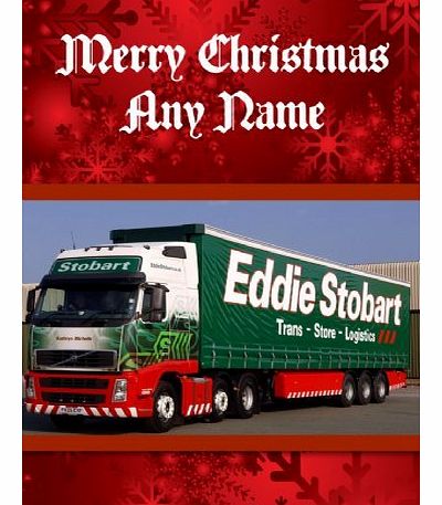Eddie Stobart Lorry Christmas Card - Personalised FREEPOST