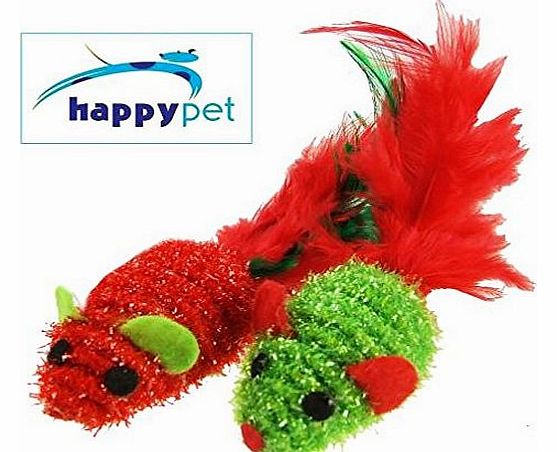 Happypet Festive Fun Cat Toy Twinkle Mice Duo - Pet Supplies