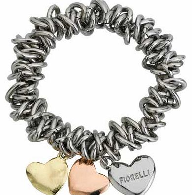 Fiorelli Triple Heart Stretch Charm Bracelet