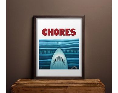 Firebox Chores! (Medium in a Black Frame)