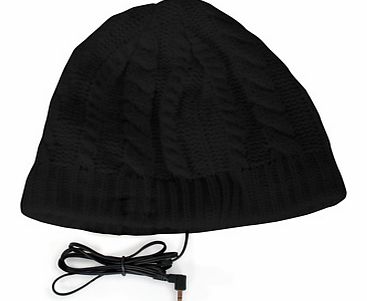 Headphone Hats (Chunky Knit Black)