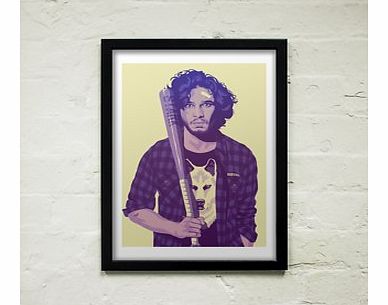 Firebox Jon Snow (Medium in a Black Frame)
