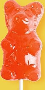 Firebox Large Gummi Bear (on a stick) (Pink Bubblegum)