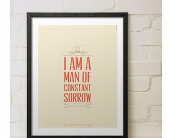 Firebox Man of Constant Sorrow (Large in a Black Frame)