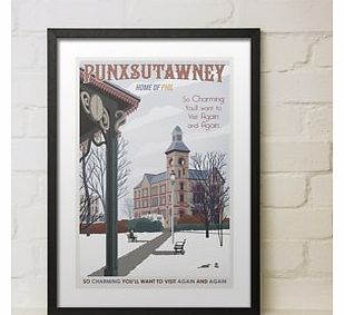 Firebox Punxsutawney (Large in a Black Frame)