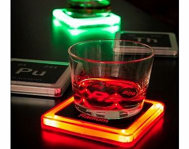 Firebox Radioactive Elements Glowing Coasters