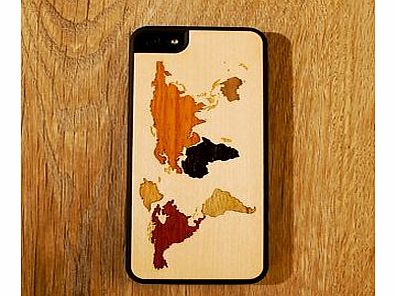 Real Wood Cases for iPhone (World Map - iPhone