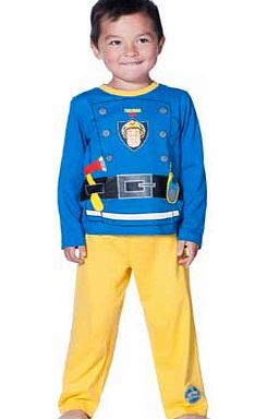 Fireman Sam Boys Blue and Yellow Pyjamas - 4-5