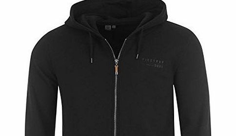 Firetrap Mens Brunel Hoody Zip Up Adjustable Hood Casual Sweatshirt New Black L