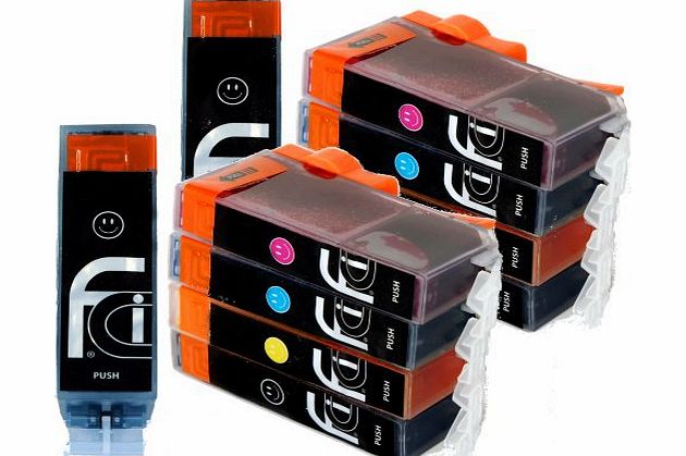 10x Canon PGI-550 XL / CLI-551 XL FCI Compatible Printer Ink Cartridges (Contains: 2x 550BK Large Black, 2x 551C Cyan, 2x 551M Magenta, 2x 551Y Yellow, 2x 551BK Small Black) for Canon Pixma ip7250, iX
