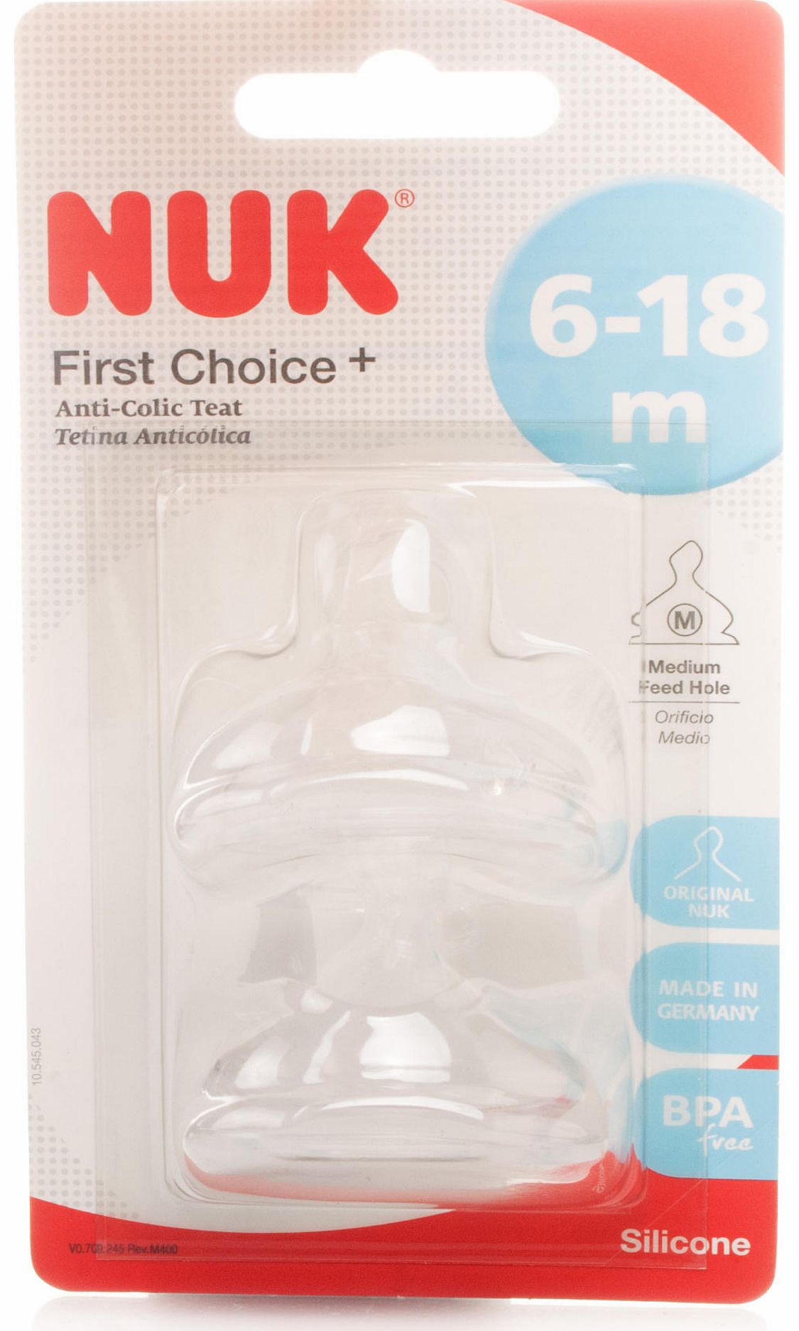 NUK First Choice Silicone Teat Size 2 Medium