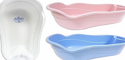 First Steps Baby Plastic Bath Tub (Pink/White/Blue)