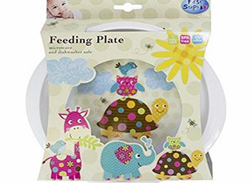 First Steps ``Patchwork Friends`` Feeding Plate 12months 