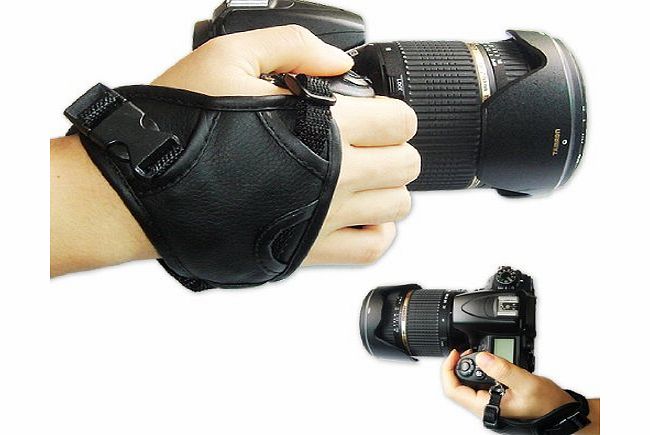 first2savvv  new triangle leather digital camera SLR hand strap grip for Nikon D3100