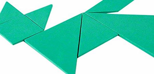first4magnetsTM first4magnets TANGRAM-G-1 Educational Tangram Logic Puzzle and Maths Game - Green (Pack of 1)