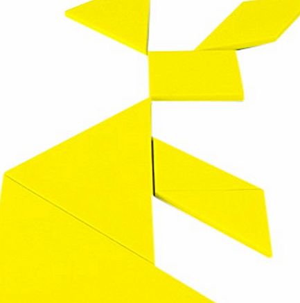 first4magnetsTM first4magnets TANGRAM-Y-1 Educational Tangram Logic Puzzle and Maths Game - Yellow (Pack of 1)