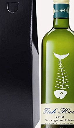 Fish Hoek Sauvignon Blanc 75cl Bottle In Chic Black Gift Box with Hand Crafted Gifts2Drink Tag