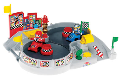 -Price Little People Spin and#39;n Crash Raceway