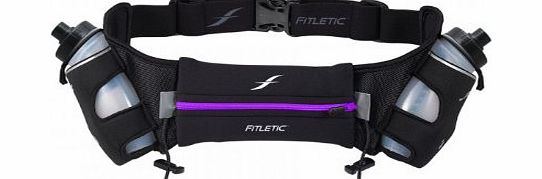 fitletic iFitness 12-oz Hydration Belt (Purple Zip, Small/Medium (24-36`` waist))